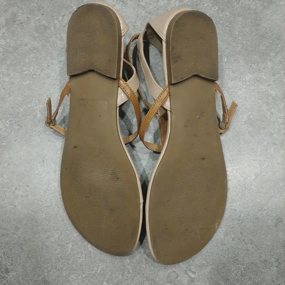 G21 Flat Strappy Sandals, Tan/Nude, 10 - Picture 9 of 9